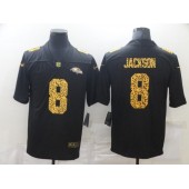 Baltimore Ravens #8 Lamar Jackson Black Leopard Vapor Untouchable Limited Jersey
