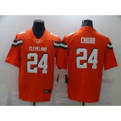 Cleveland Browns #24 Nick Chubb Orange Vapor Untouchable Limited Jersey