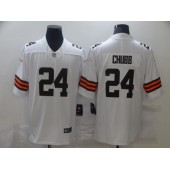 Cleveland Browns #24 Nick Chubb White 2020 New Vapor Untouchable Limited Jersey