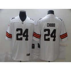 Cleveland Browns #24 Nick Chubb White 2020 New Vapor Untouchable Limited Jersey