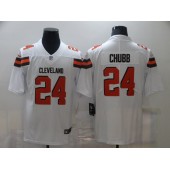 Cleveland Browns #24 Nick Chubb White Vapor Untouchable Limited Jersey