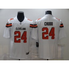Cleveland Browns #24 Nick Chubb White Vapor Untouchable Limited Jersey