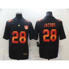 Las Vegas Raiders #28 Josh Jacobs Black Colorful Fashion Limited Jersey