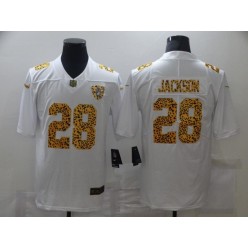 Las Vegas Raiders #28 Josh Jacobs White Leopard Vapor Untouchable Limited Jersey
