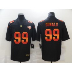 Los Angeles Rams #99 Aaron Donald Black Colorful Fashion Limited Jersey