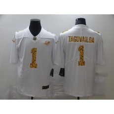 Miami Dolphins #1 Tua Tagovailoa White Leopard Vapor Untouchable Limited Jersey