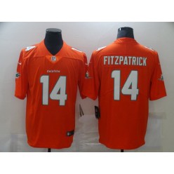 Miami Dolphins #14 Ryan Fitzpatrick Orange Vapor Untouchable Limited Jersey