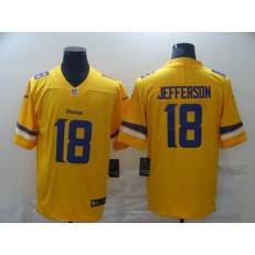 Minnesota Vikings #18 Justin Jefferson Yellow Inverted Legend Limited Jersey