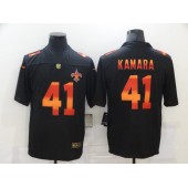 New Orleans Saints #41 Alvin Kamara Black Colorful Fashion Limited Jersey
