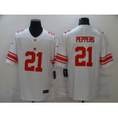 New York Giants #21 Jabrill Peppers White Vapor Untouchable Limited Jersey