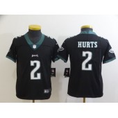 Philadelphia Eagles #2 Jalen Hurts Black Youth Vapor Untouchable Limited Jersey