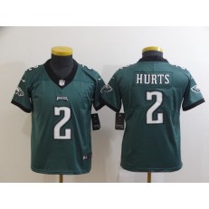 Philadelphia Eagles #2 Jalen Hurts Green Youth Vapor Untouchable Limited Jersey