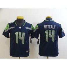 Seattle Seahawks #14 DK Metcalf Navy Youth Vapor Untouchable Limited Jersey
