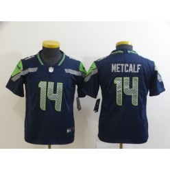 Seattle Seahawks #14 DK Metcalf Navy Youth Vapor Untouchable Limited Jersey