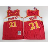 Atlanta Hawks #21 Dominique Wilkins Red 1986-87 Hardwood Classics Jersey