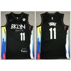 Brooklyn Nets #11 Kyrie Irving Black 2021 City Edition Nike Swingman Jersey