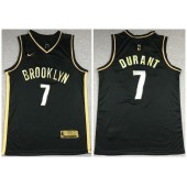 Brooklyn Nets #7 Kevin Durant Black Gold 2021 Nike Swingman Jersey