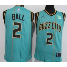 Charlotte Hornets #2 LaMelo Ball Teal 2020-21 City Edition Swingman Jersey
