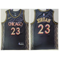 Chicago Bulls #23 Michael Jordan Black 2021 City Edition Nike Swingman Jersey