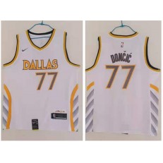 Dallas Mavericks #77 Luka Doncic White 2020-21 City Edition Nike Swingman Jersey