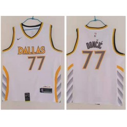 Dallas Mavericks #77 Luka Doncic White 2020-21 City Edition Nike Swingman Jersey