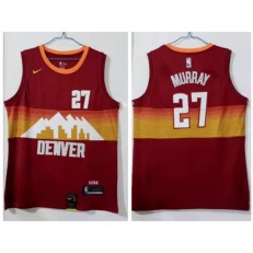 Denver Nuggets #27 Jamal Murray Red 2020-21 City Edition Nike Swingman Jersey