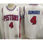 Detroit Pistons #4 Joe Dumars White 1988-89 Hardwood Classics Mesh Jersey