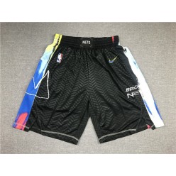 Brooklyn Nets Teams Black City Edition Swingman Shorts
