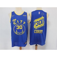 Golden State Warriors #30 Stephen Curry Blue Nike Swingman Jersey