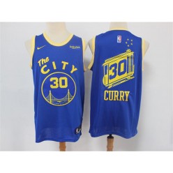 Golden State Warriors #30 Stephen Curry Blue Nike Swingman Jersey