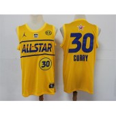 Golden State Warriors #30 Stephen Curry Yellow 2021 NBA All-Star Jordan Brand Swingman Jersey