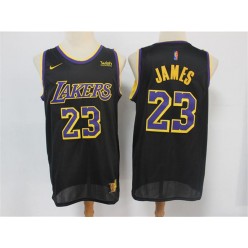 Los Angeles Lakers #23 Lebron James Black 2021 Earned Edition Nike Swingman Jersey