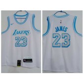 Los Angeles Lakers #23 Lebron James White 2020-21 City Edition Nike Swingman Jersey