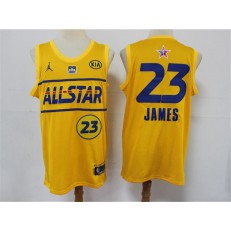 Los Angeles Lakers #23 Lebron James Yellow 2021 NBA All-Star Jordan Brand Swingman Jersey