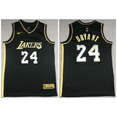 Los Angeles Lakers #24 Kobe Bryant Black Gold 2021 Nike Swingman Jersey