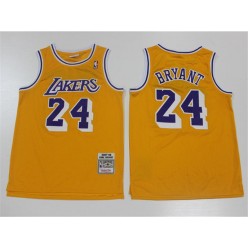 Los Angeles Lakers #24 Kobe Bryant Yellow 2007-08 Hardwood Classics Jersey