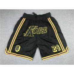 Los Angeles Lakers Teams Black #8 & #24 Kobe Just Don With Pocket Swingman Shorts