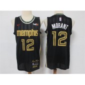 Memphis Grizzlies #12 Ja Morant Black 2020-21 City Edition Nike Swingman Jersey