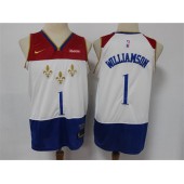 New Orleans Pelicans #1 Zion Williamson White 2020-21 City Edition Nike Swingman Jersey