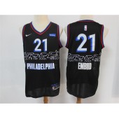 Philadelphia 76ers #21 Joel Embiid Black 2020-21 City Edition Nike Swingman Jersey