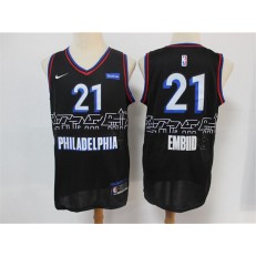 Philadelphia 76ers #21 Joel Embiid Black 2020-21 City Edition Nike Swingman Jersey
