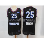 Philadelphia 76ers #25 Ben Simmons Black 2020-21 City Edition Nike Swingman Jersey