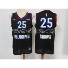 Philadelphia 76ers #25 Ben Simmons Black 2020-21 City Edition Nike Swingman Jersey