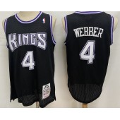 Sacramento Kings #4 Chris Webber Black 1998-99 Hardwood Classics Jersey