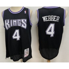Sacramento Kings #4 Chris Webber Black 1998-99 Hardwood Classics Jersey