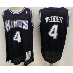 Sacramento Kings #4 Chris Webber Black 1998-99 Hardwood Classics Jersey