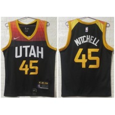 Utah Jazz #45 Donovan Mitchell Black 2020-21 City Edition Nike Swingman Jersey