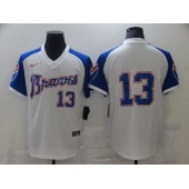 Atlanta Braves #13 Ronald Acuna Jr. White Nike Turn Back The Clock Jersey