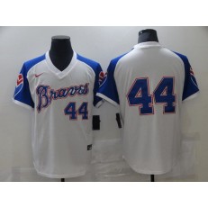 Atlanta Braves #44 Hank Aaron White Nike Turn Back The Clock Jersey