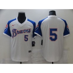 Atlanta Braves #5 Freddie Freeman White Nike Turn Back The Clock Jersey